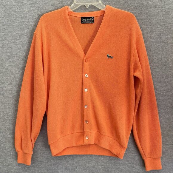 Challenger Orlon Acrylic Cardigan Mens M Grandpa Sweater Heritage Preppy Vintage - Picture 8 of 8